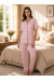 Effortt 3072 Pembe Önden Düğmeli Pijama Takımı
